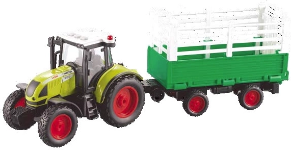 Farm service traktor s vlečkou na prepravu sena 1:16