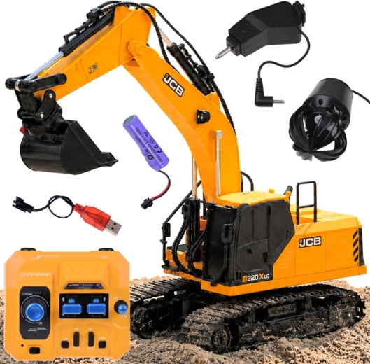 Diaľkovo ovládaný pásový bager JCB s 3 vymeniteľnými nadstavcami - 1 kus