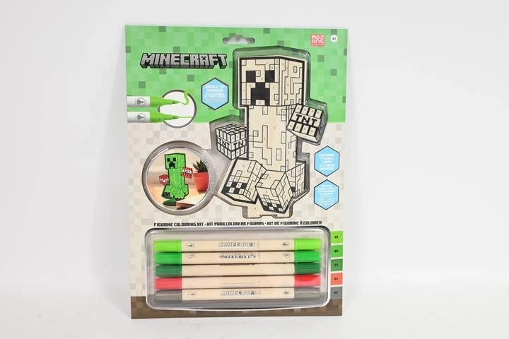 Minecraft kreatívna 2D figúrka na vyfarbenie s 5 akrylovými fixkami