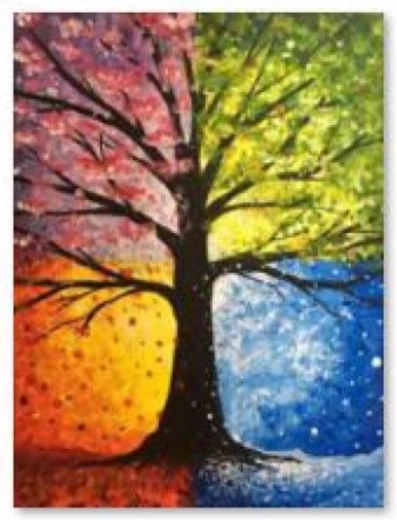 Diamantové maľovanie – obraz strom 30 × 40 cm