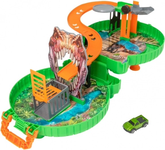 Teamsterz dino dráha v kufríku s autíčkom