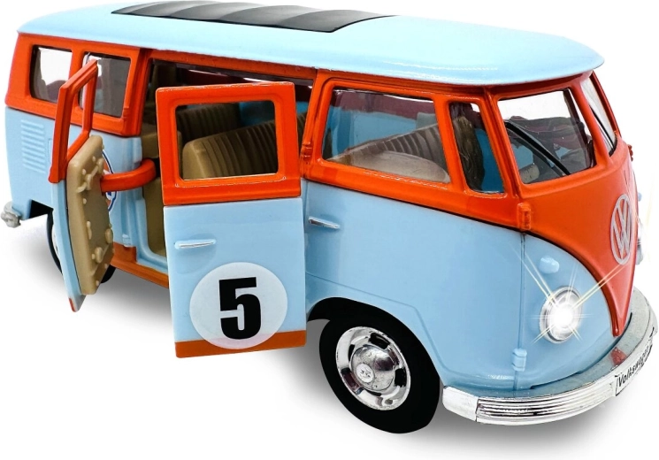 Kovový model Volkswagen T1 1:30 svetlomodrý
