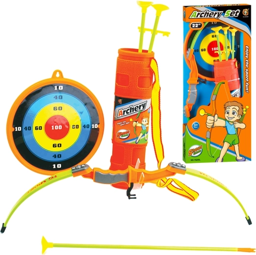 Detský luk 56 cm s terčom a 3 šípmi