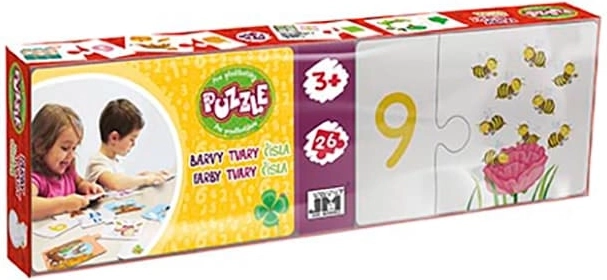 Puzzle pre predškolákov – čísla, farby a tvary