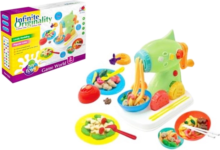 Modelína s doplnkami a strojčekom