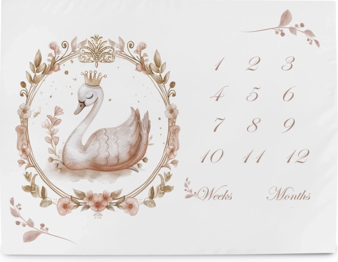 Ceba Baby míľniková podložka na fotenie Basic glamour style 92 × 72 cm