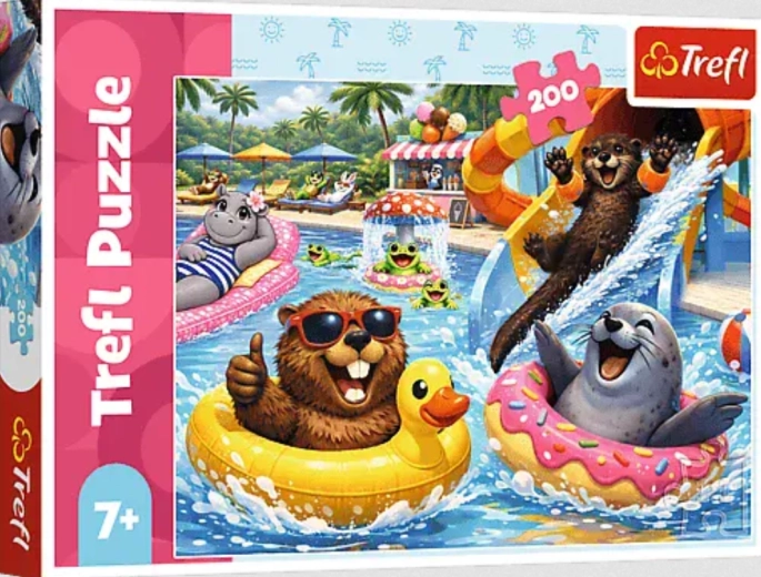 Trefl puzzle Bobry v bazéne 200 dielikov