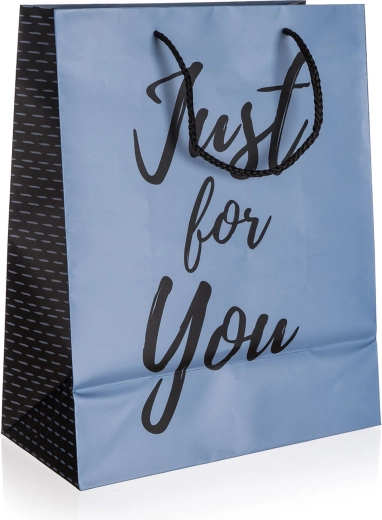 Darčeková taška Just For You Blue L 26 × 32 × 13 cm