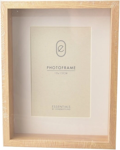 Drevený fotorámik béžový 10 × 15 cm