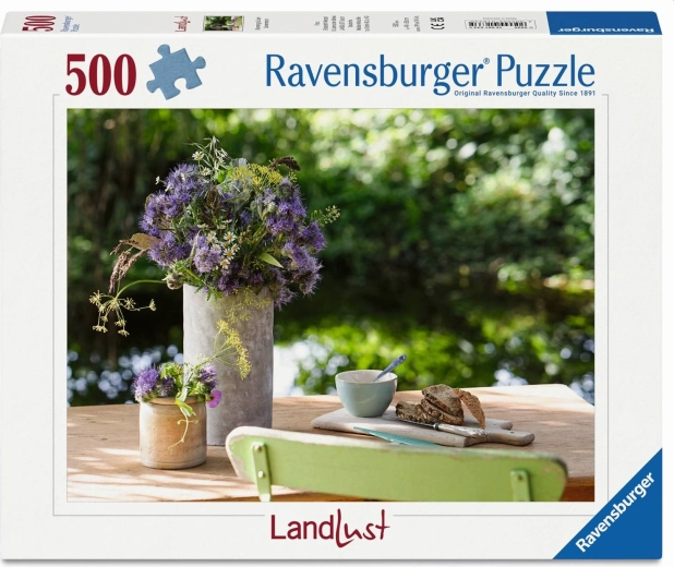 Puzzle Ravensburger LandLust: Kvety na stole (500 dielikov)