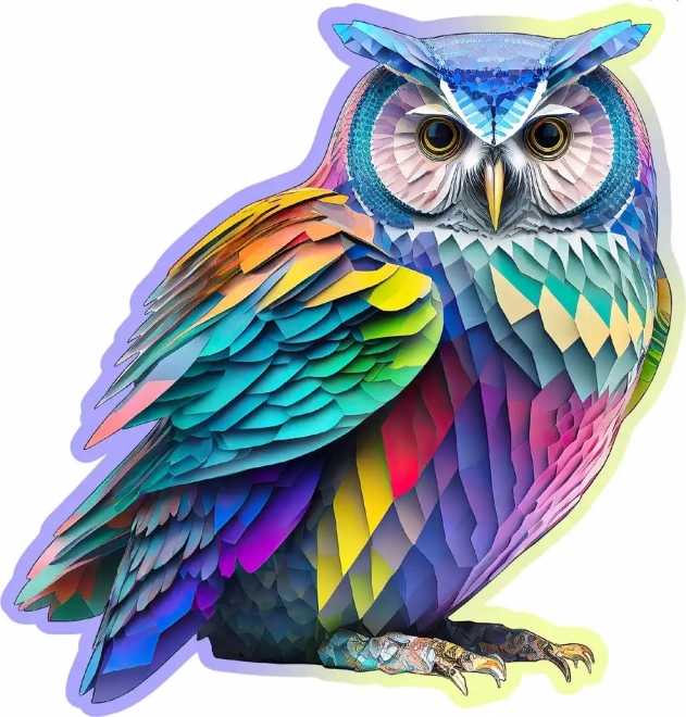 Drevené puzzle moderná sova 150 dielikov