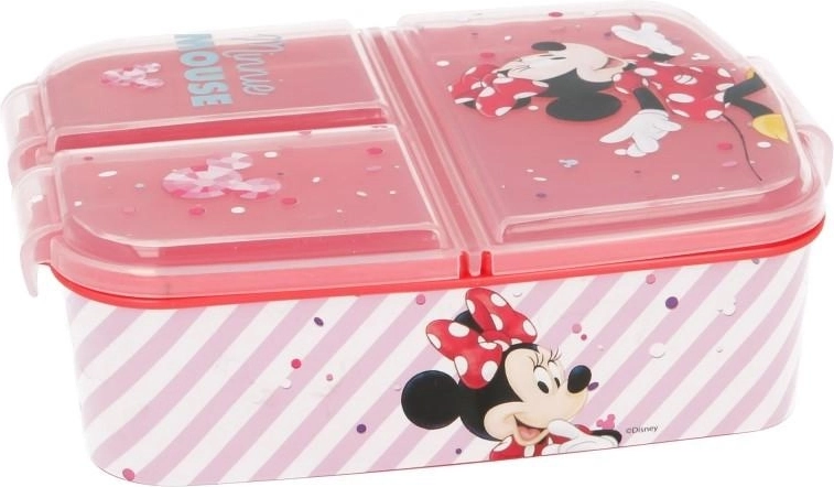 Desiatový box Minnie Mouse s 3 priehradkami