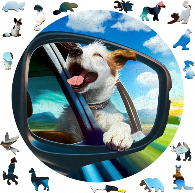 Drevené puzzle Veselý pes 250 dielikov WOODEN CITY