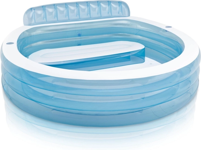 Nafukovací rodinný bazén s lavičkou 229 × 218 × 79 cm INTEX