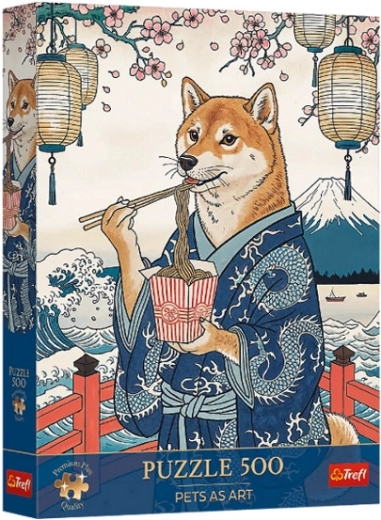 Trefl Premium Plus puzzle Pets as Art: Shibina rezancová meditácia 500 dielikov