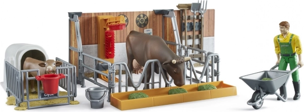 Stajňa pre dobytok s figúrkami a príslušenstvom