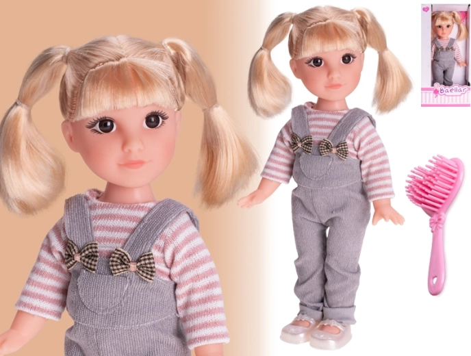 Módna bábika s dlhými blond vlasmi 30 cm