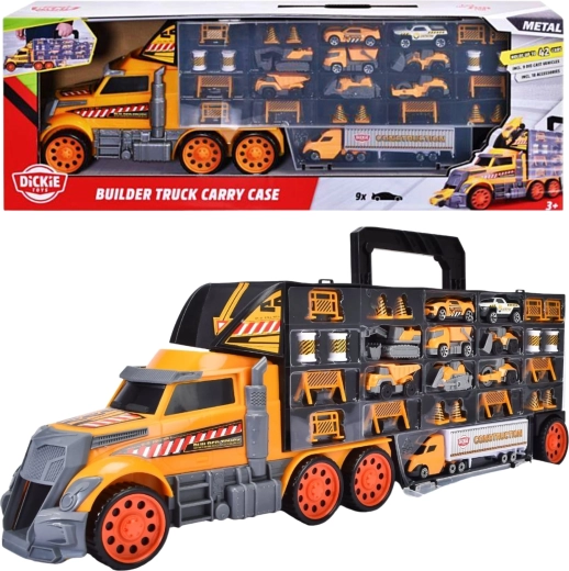 Dickie Toys builder truck carry case – stavebný truck transportér kufrík na autíčka 62 cm