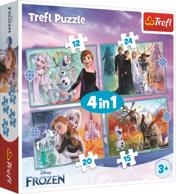 Frozen Puzzle 4v1 (12, 15, 20, 24 dielikov) - Nádherný svet