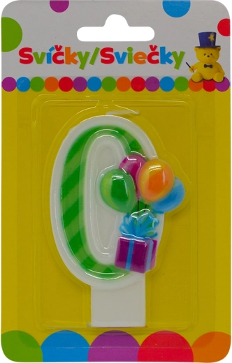 Narodeninová sviečka s balónikmi číslo 0