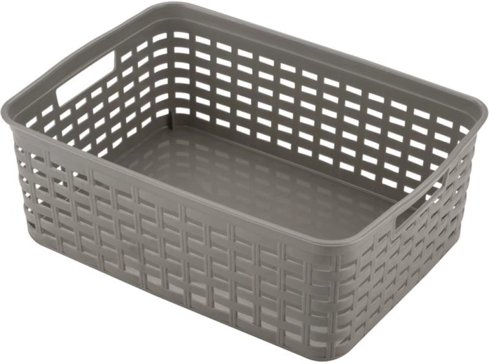 Plastový úložný košík HEIDRUN 39 × 29 × 13 cm, mix farieb