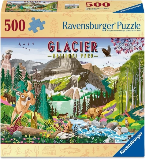 Ravensburger puzzle Národný park: Glacier 500 dielikov