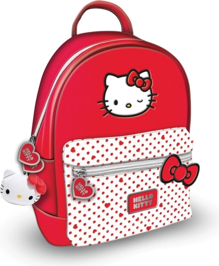 Hello Kitty detský batoh s červenými bodkami