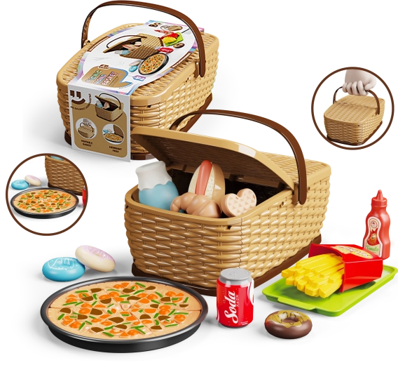 Detský piknikový košík – pizza set