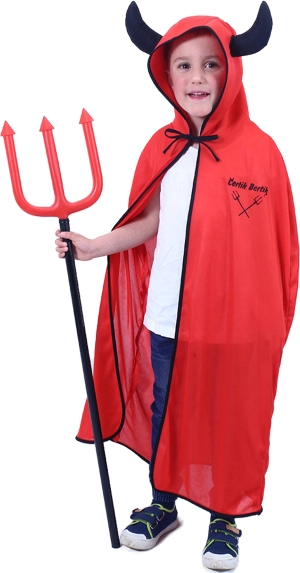 Detský karnevalový plášť čertík
