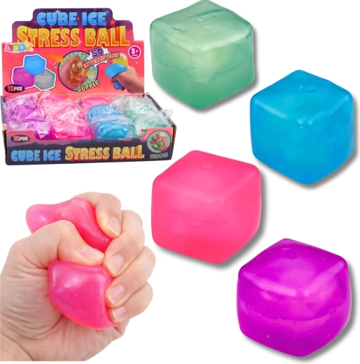 Antistresová squishy loptička v tvare ľadovej kocky 5,5 cm