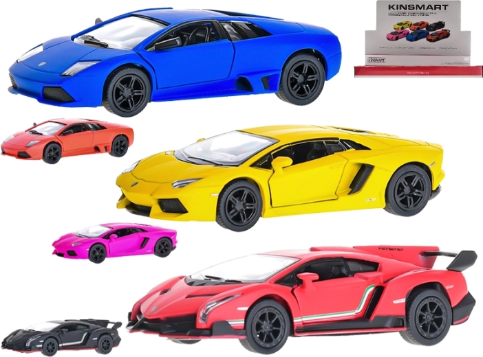 Kinsmart Lamborghini kovový model auta 1:36 so spätným chodom a otváracími dverami