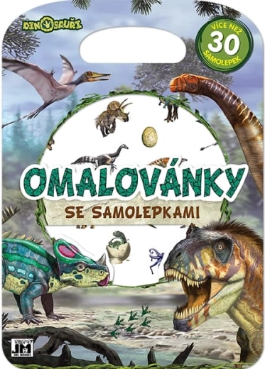 Omaľovánky so samolepkami dinosaury