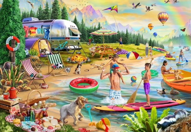 Puzzle Bluebird Letný tábor Lakeside 1000 dielikov