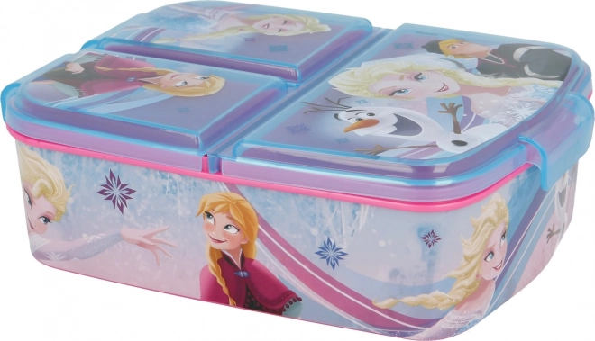 Trojkomorový box na desiatu Frozen Iridescent Aqua