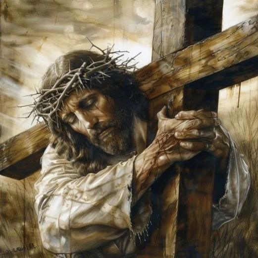Diamantové maľovanie Ježiš nesúci kríž 30 × 40 cm