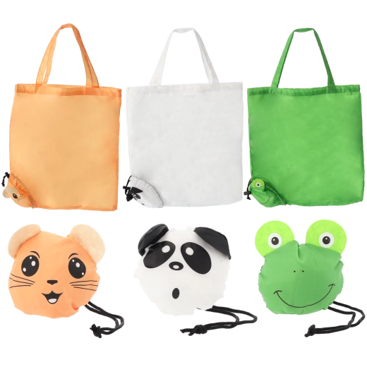 Skladacia nákupná taška so zvieracími motívmi 42 × 45 cm