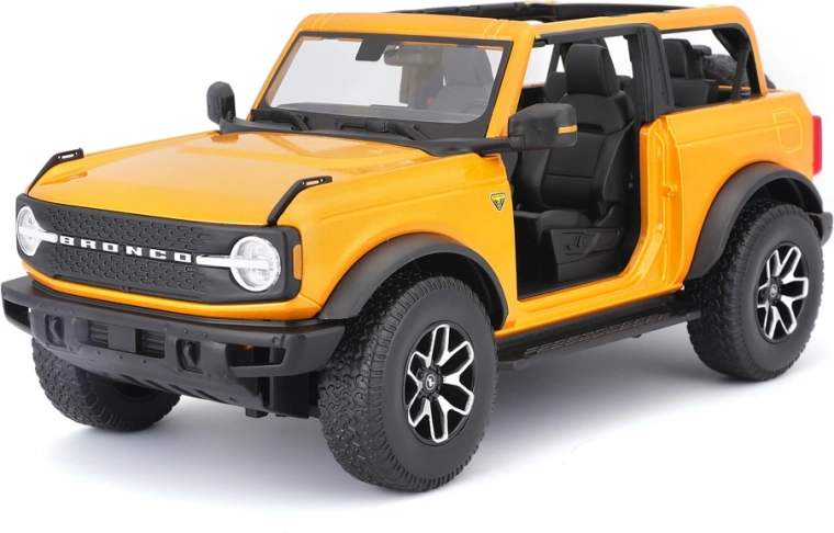 Maisto Ford Bronco Badlands oranžový model 1:18 bez dverí