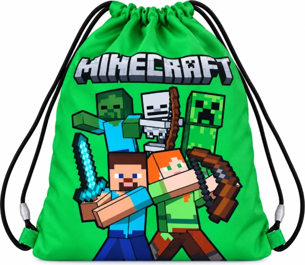 Detský vak na chrbát Minecraft zelený