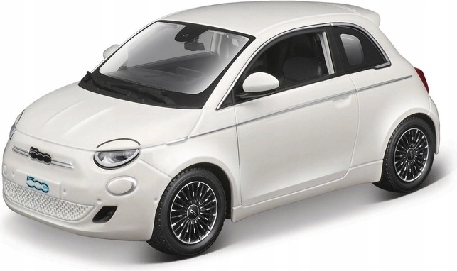Model Fiat 500E 2023 biely v mierke 1:24
