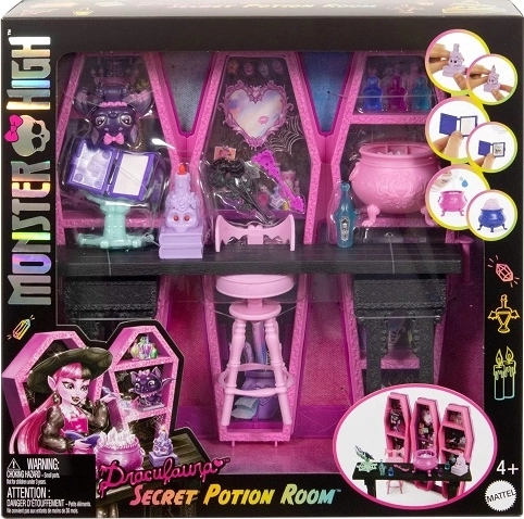 Monster High tajná miestnosť s elixírmi Draculaury a doplnkami
