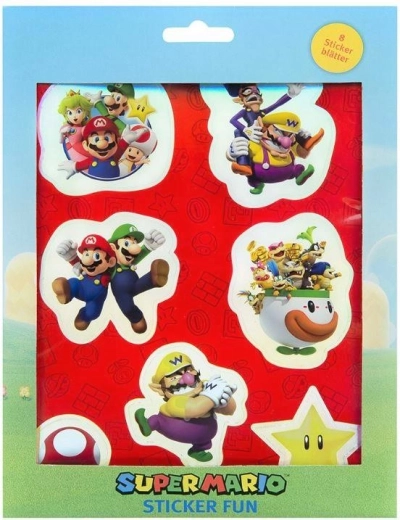 Sada nálepiek Super Mario (8 hárkov)