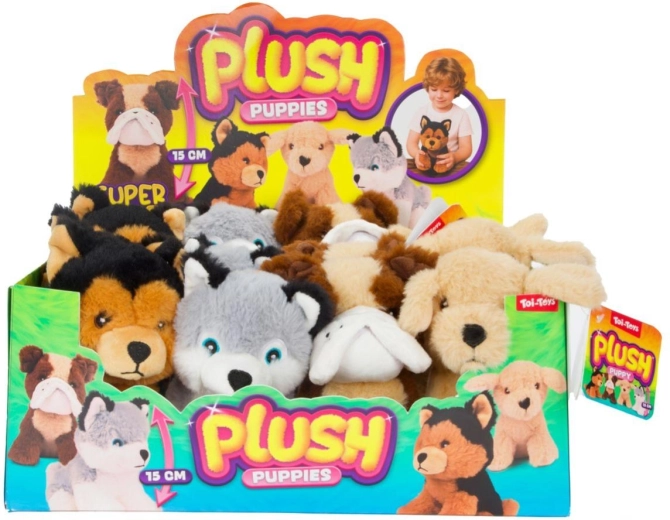 Plyšový sediaci psík 15 cm