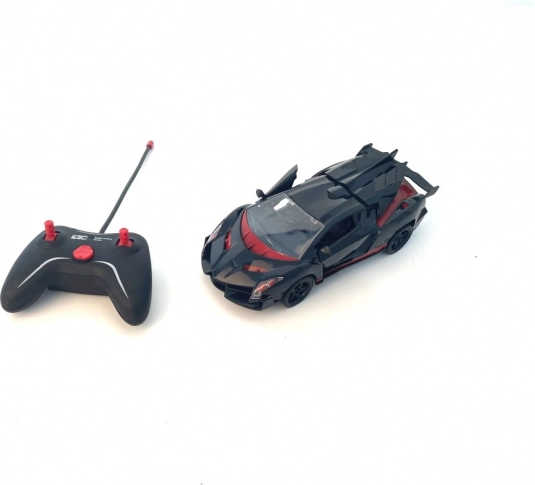 Športové RC auto červenočierne v merítku 1:18
