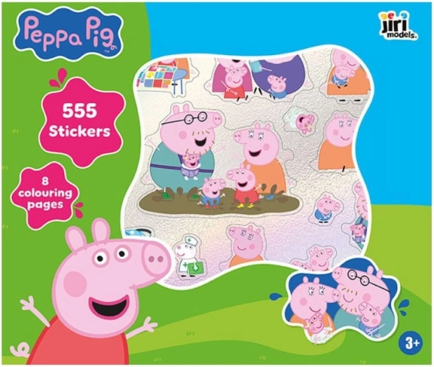 Prasiatko Peppa kreatívny set: 555 samolepiek a 8 omaľovánok