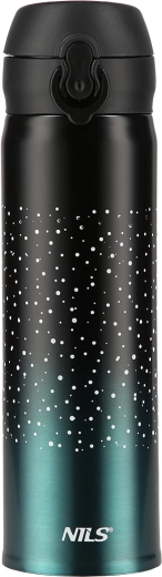 Termoska NILS Camp 500 ml – zelená cestovná fľaša z nehrdzavejúcej ocele