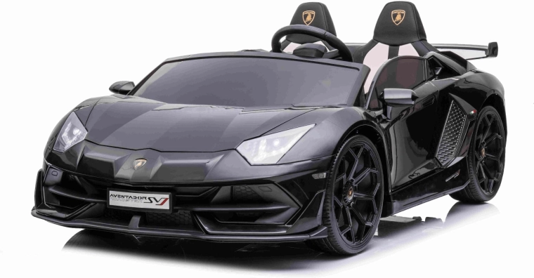 Detské elektrické autíčko LAMBORGHINI Aventador SV, čierne, 12 V s diaľkovým ovládaním