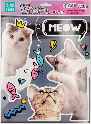 Vinylové samolepky mačky Meow
