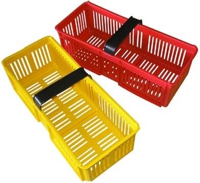 Plastový košík na ovocie 38 × 16 × 15 cm, mix farieb