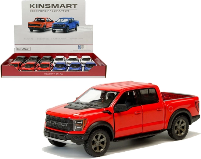 Kovový model Ford F‑150 Raptor 2021 na spätný chod