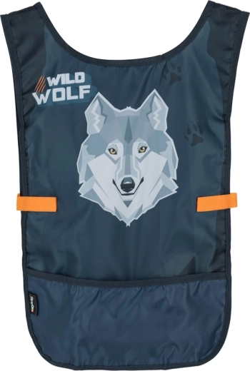 Detské pončo zástera s motívom vlka